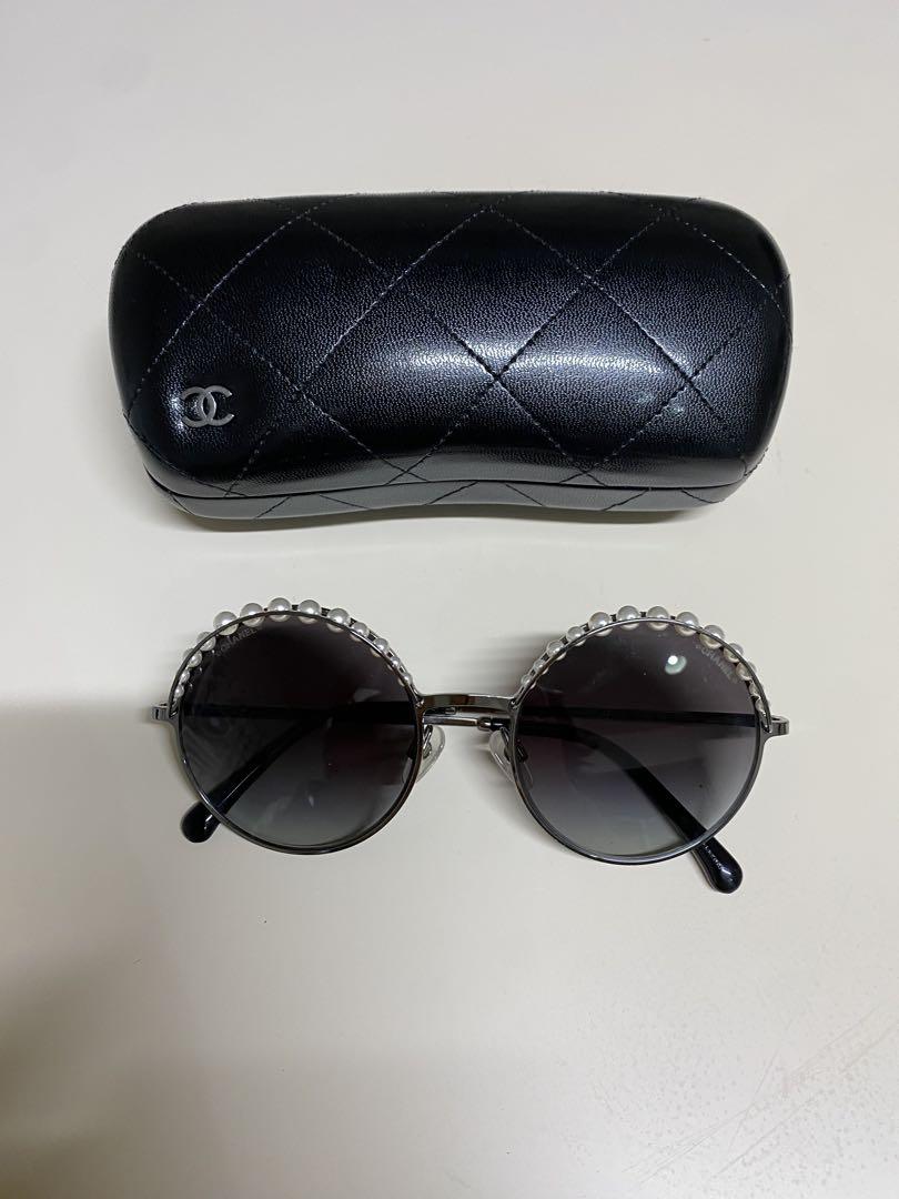 専用　CHANELシャネルパール付きラウンドサングラス