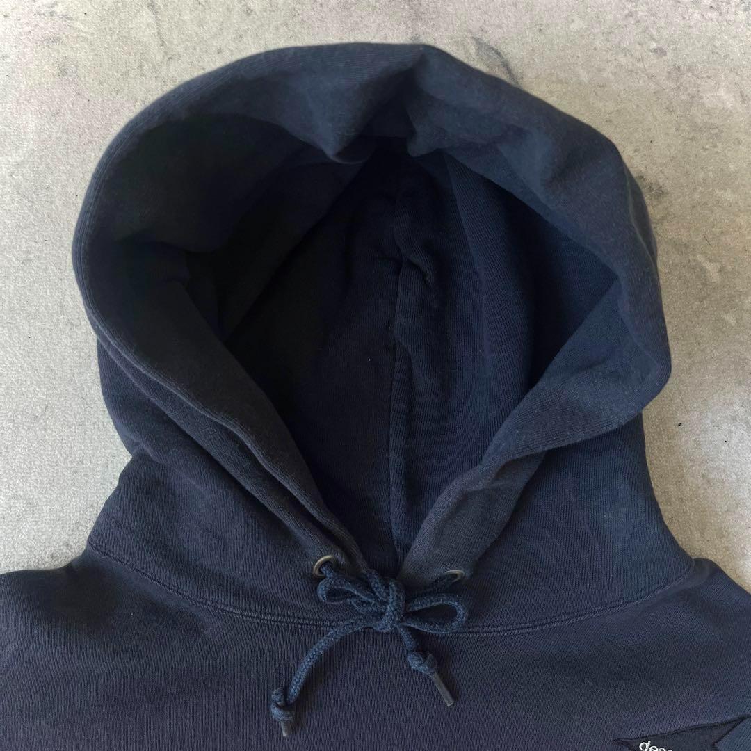 ディセンダント 刺繍ビッグロゴ スウェットパーカー ネイビーDescendant