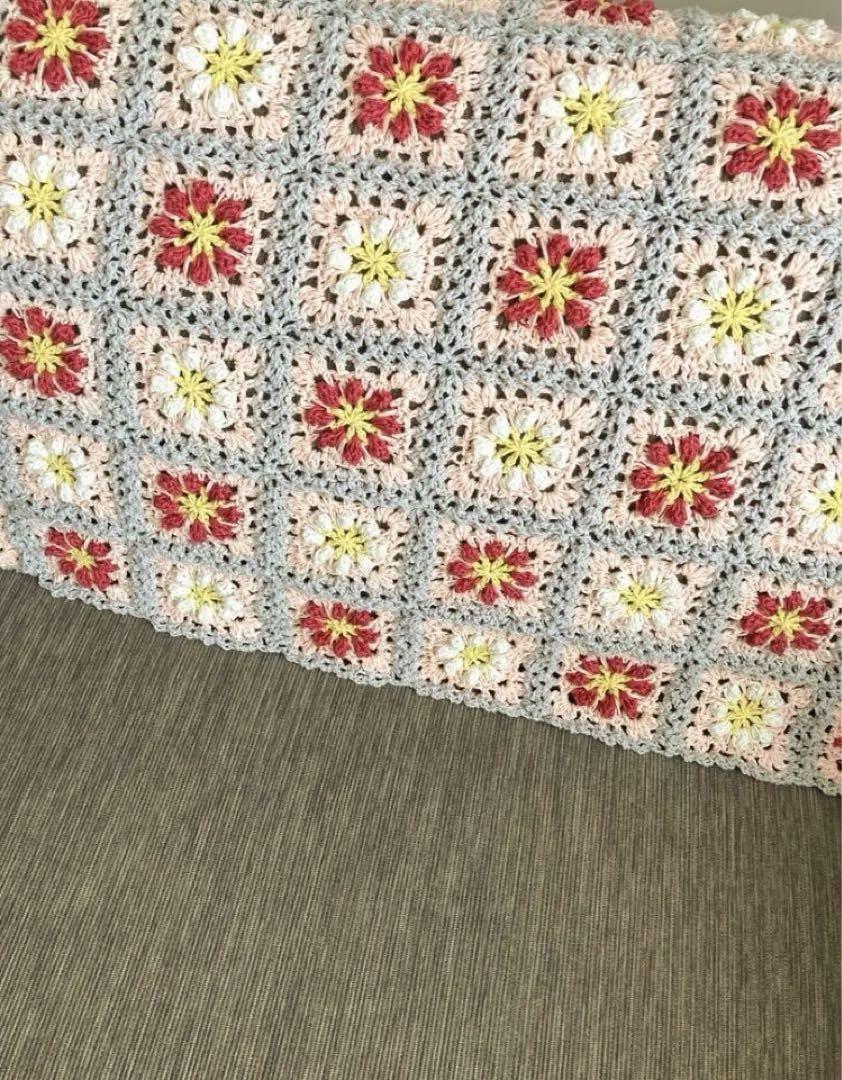 ソファーカバー　マルチカバー　ハンドメイド　モチーフ