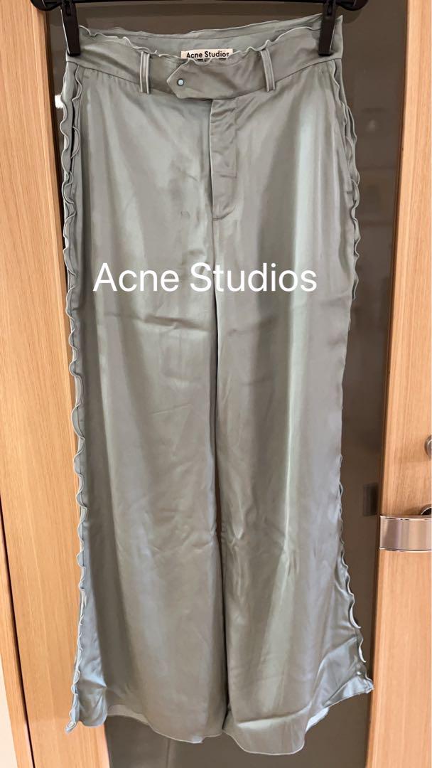 acne studios レーヨンパンツ　フリル　34