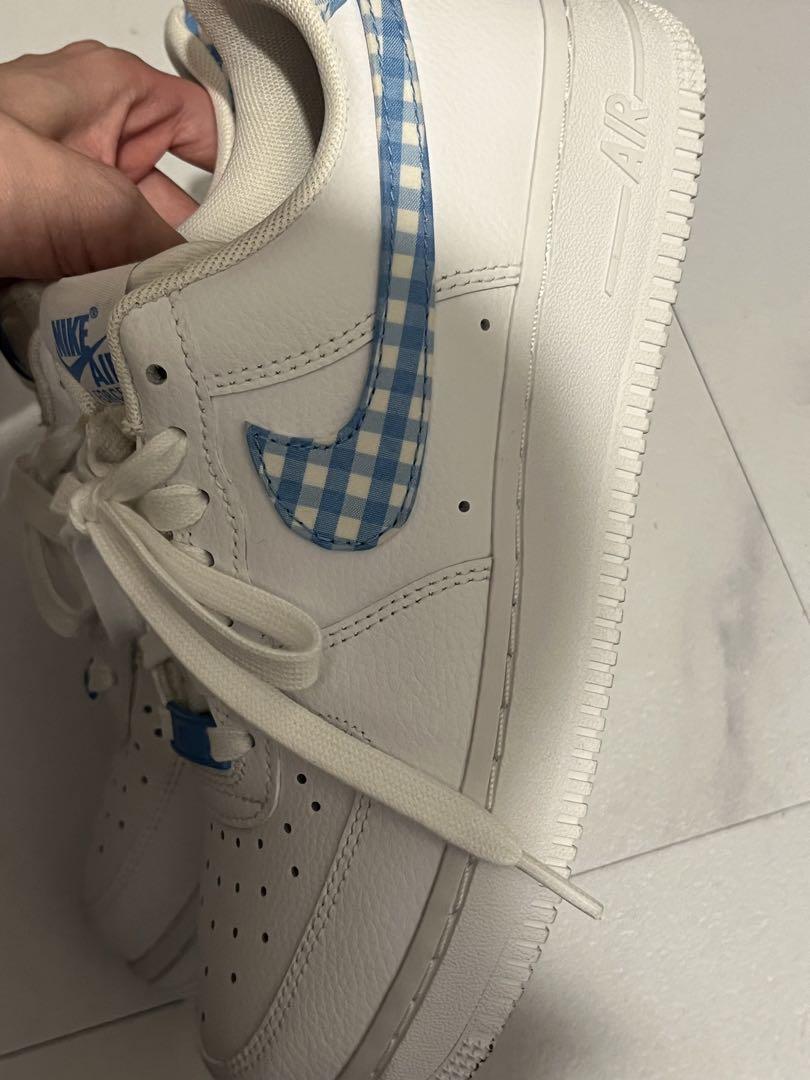NIKE AIR ギンガムチェックブルー スニーカー