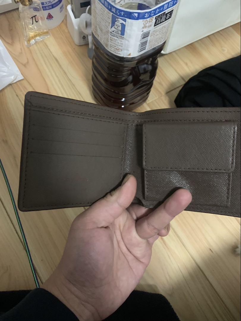 ダミエパターン 二つ折り財布