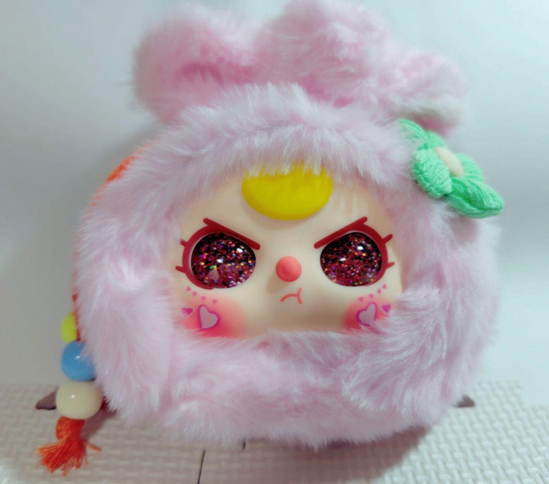 babythree 巾着　ぬいぐるみ babythree 人気 巾着 ベイビースリー ピンク ぬいぐるみポーチ