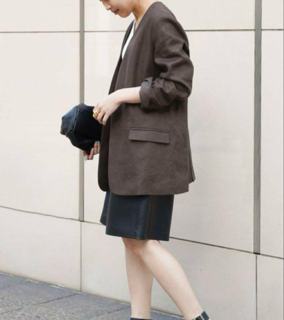 美品　Deuxieme Classe Linen Collarless ブレザー DeuxiemeClasse LinenCollarless ブレザーノーカラー - メルカリ