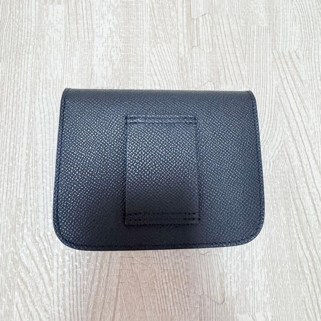 黒 シルバー金具 ストラップ付き HERMES エルメス コンスタンススリム