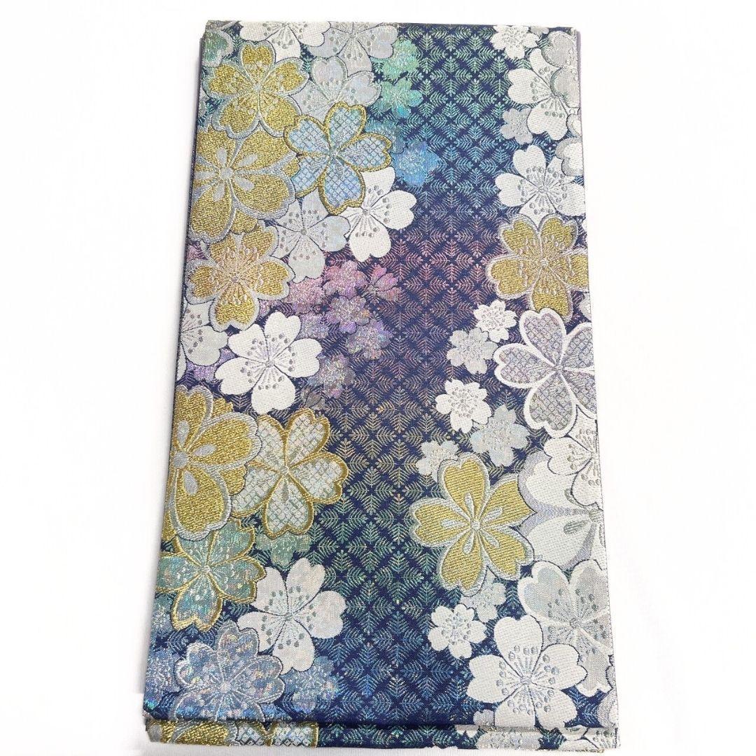 松菱　桜花模様　錦糸　振袖帯　袋帯　着物　112a p