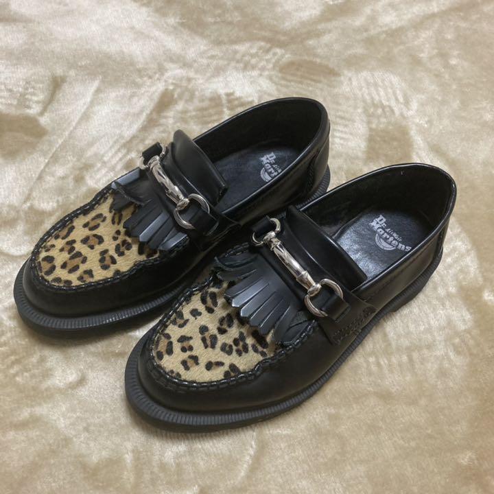 【大人気】Dr.Martens タッセルローファー　レオパード　ビット　ハラコ