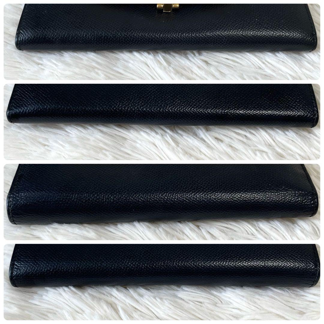 ✨美品✨　Salvatore Ferragamo 長財布　ガンチーニクリップ 美品✨サルヴァトーレフェラガモ 長財布 ガンチーニ ロゴ