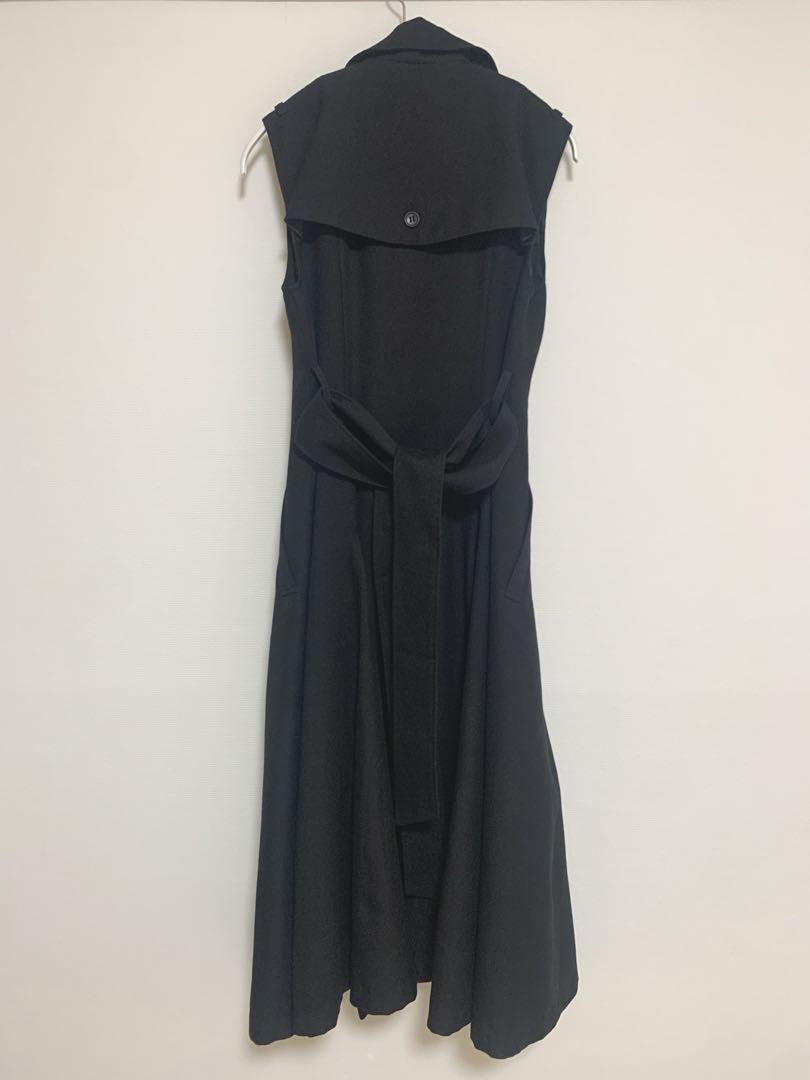 L'Or （ロル） sleeveless coat dress ブラック ワンピ