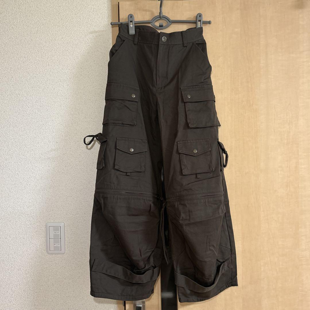 LAGUA GEM POCKET DESIGNカーゴパンツ ブラウンSサイズ パンツ