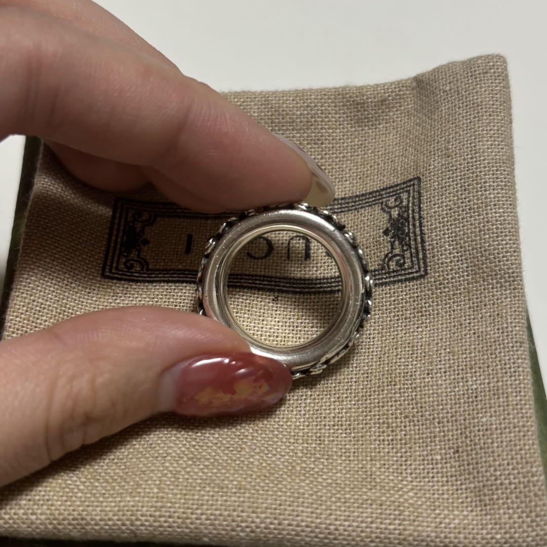 GUCCI フラワー シルバーリング ダブルG 12号 - メルカリ