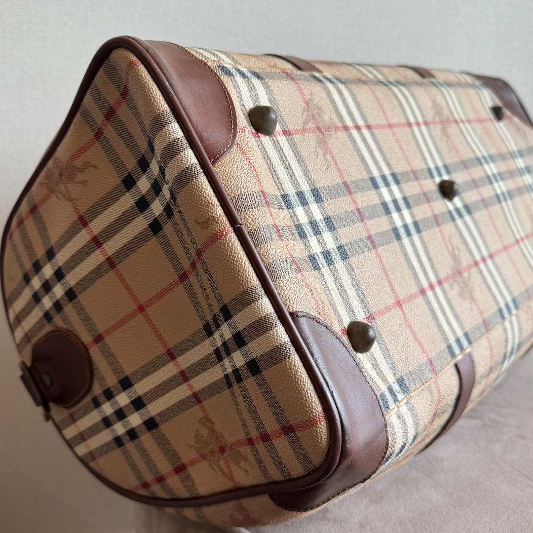✨美品✨ バーバリー ノバチェック レザー ボストンバッグ バッグ