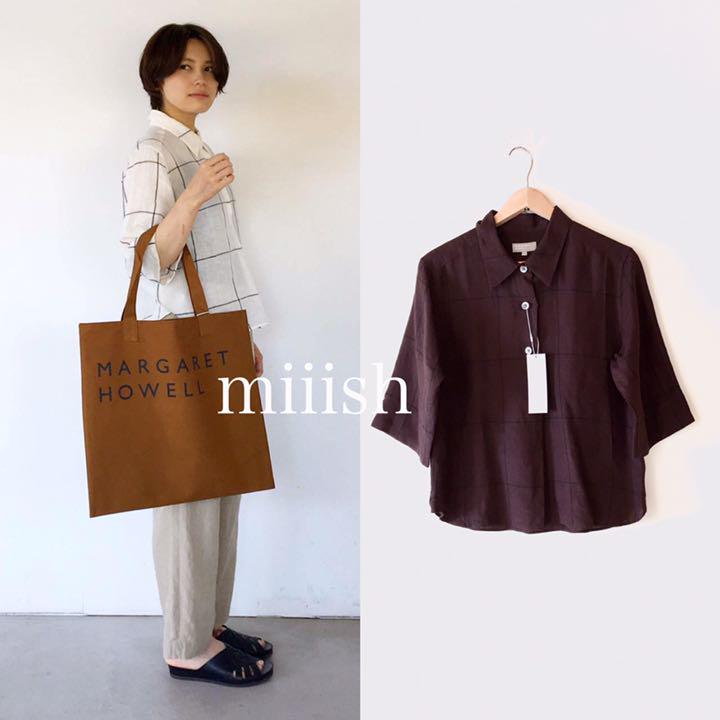 新品タグ付き 2019 マーガレット ウィンドウペンリネンシャツ 30,800円