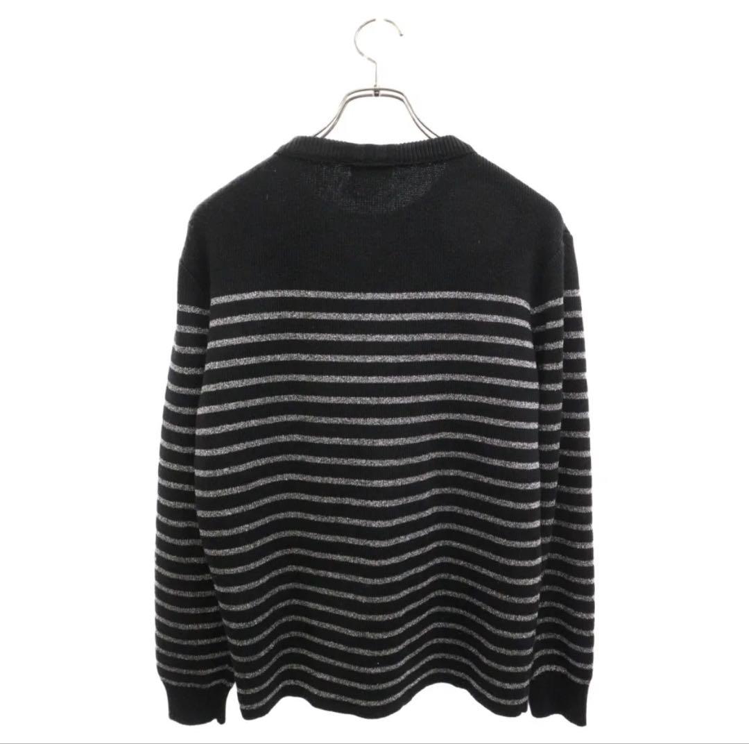 【最終値下】サンローランパリ19AW ラメ ボーダー クルーネック セーター