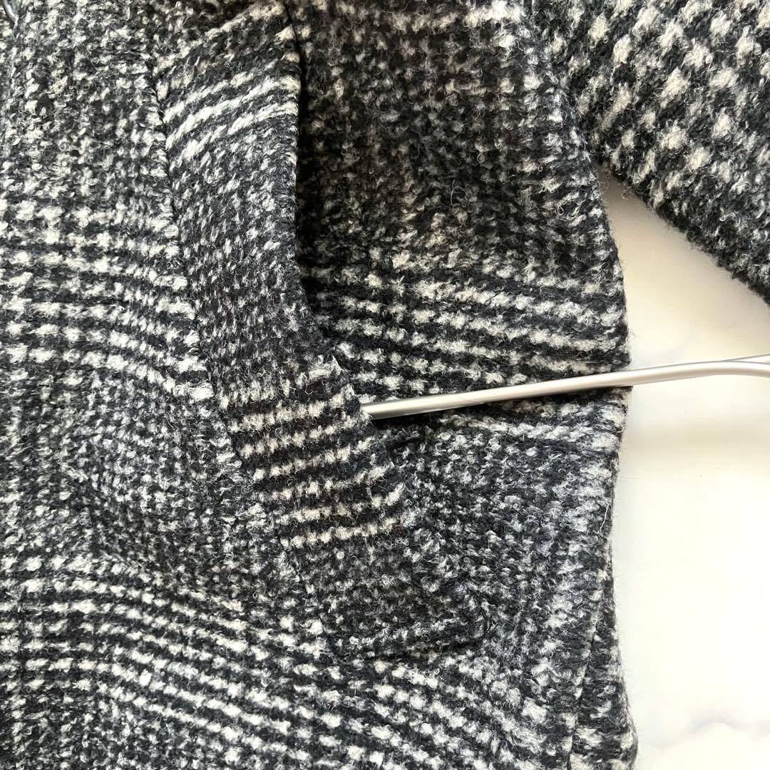 美品✨23aw Spick&Span Wスライバー チェック ハーフコート 36 美品✨23aw Spick&Span Wスライバー チェック ハーフコート 36