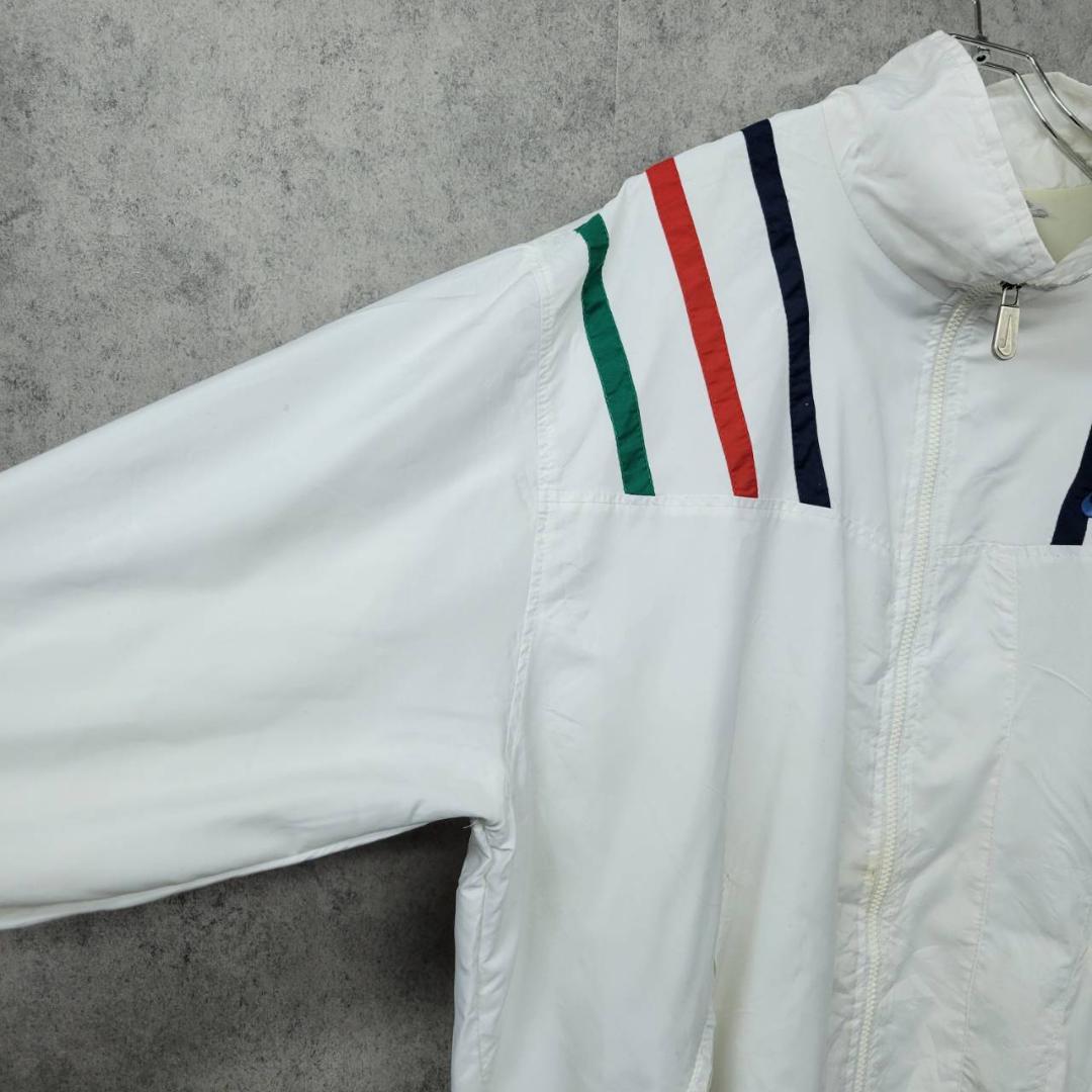 古着 90s ナイキ NIKE 希少 ナイロンジャケット ホワイト トリコカラー