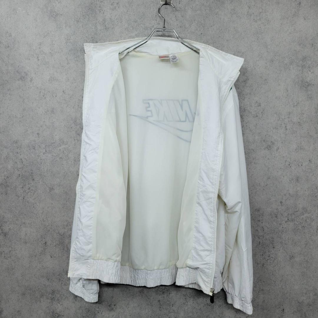 古着 90s ナイキ NIKE 希少 ナイロンジャケット ホワイト トリコカラー