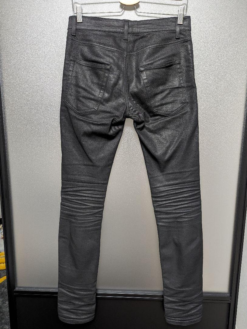サンローラン Saint Laurent ブラックコーティングデニム 28 パンツ