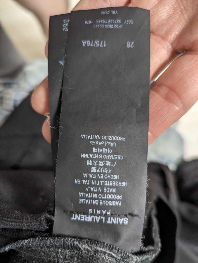 Sainte Laurent コーティングブラックデニム スキニー　サイズ28 SAINT LAURENT (サンローラン) SKINNY-FIT JEANS COATED BLACK