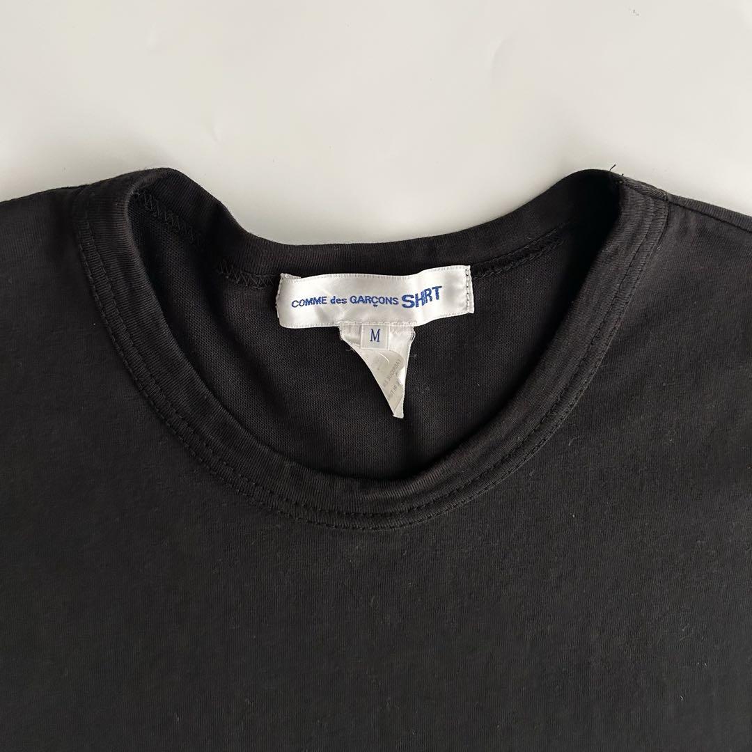 【22ss】コムデギャルソンシャツ Logo L/S T-Shirt ブラックM