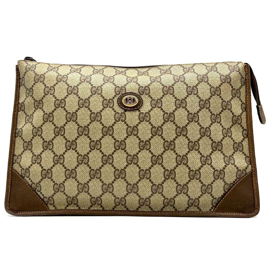 美品 オールド グッチ クラッチバッグ インターロッキング GG スプリーム