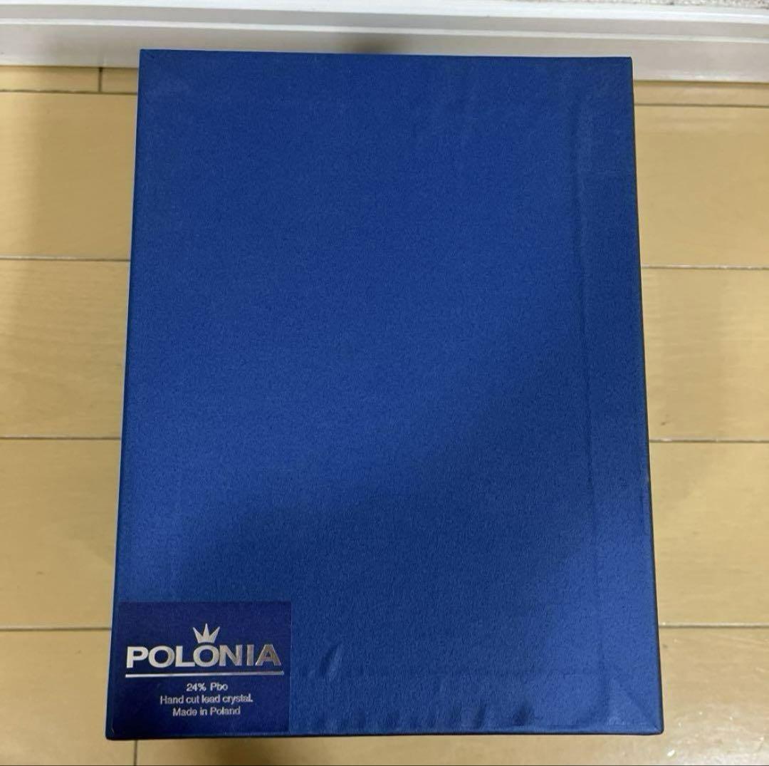 POLONIA ポーランド 切り子ガラスクリスタル 花瓶　フラワーベース　工芸品