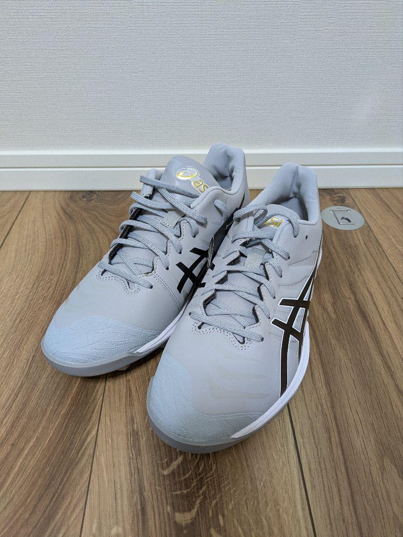 ASICS トレーニングシューズ グレー スパイク付き