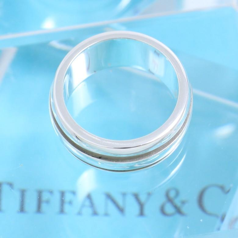 ティファニー　TIFFANY　14号　グルーブド　ダブル　リング　良品 ティファニー TIFFANY 14号 グルーブド ダブル リング 良品