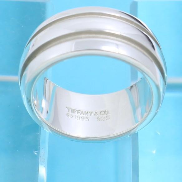 ティファニー　TIFFANY　14号　グルーブド　ダブル　リング　良品 ティファニー TIFFANY 14号 グルーブド ダブル リング 良品