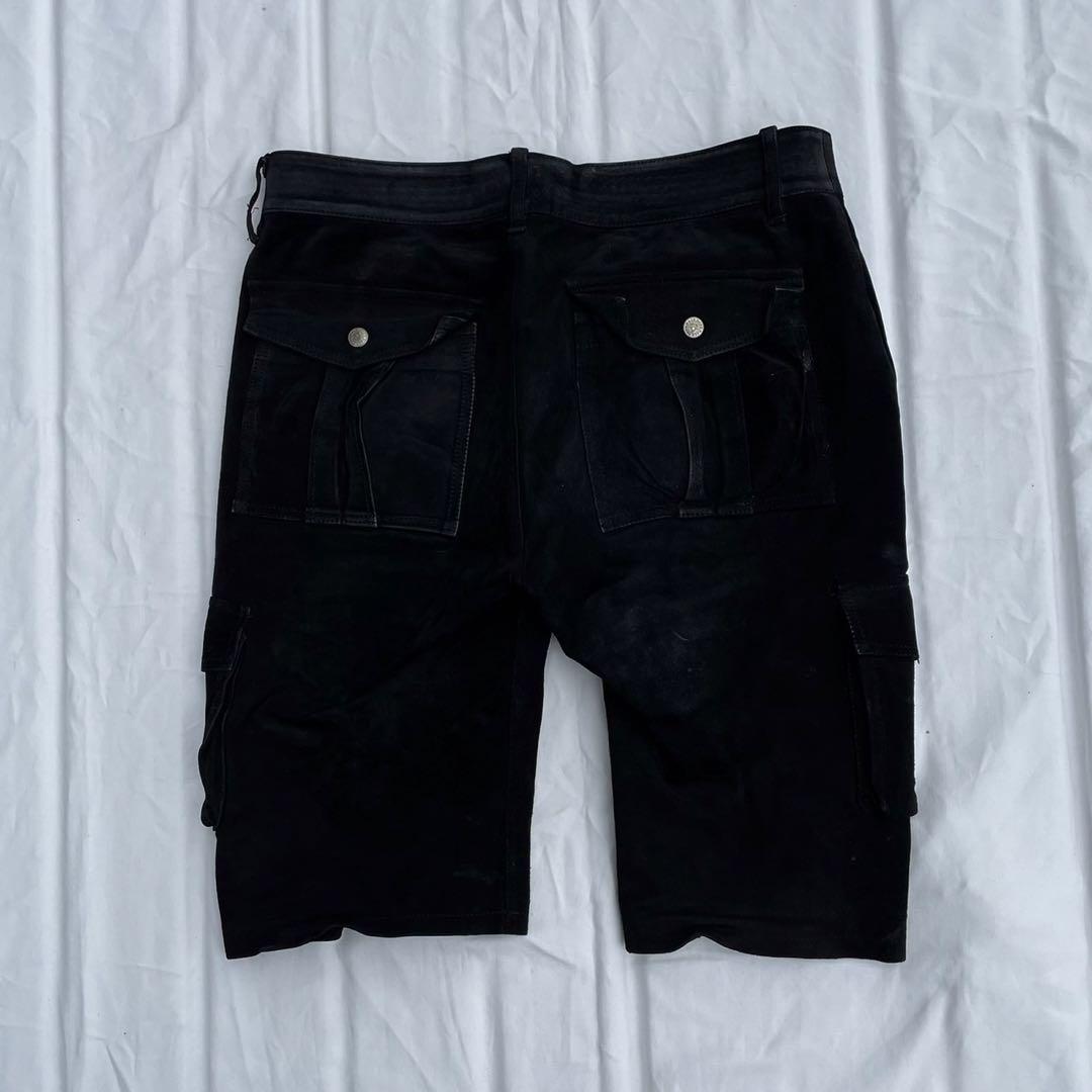 Back bone ホースハイド　黒　ショートパンツ　馬革