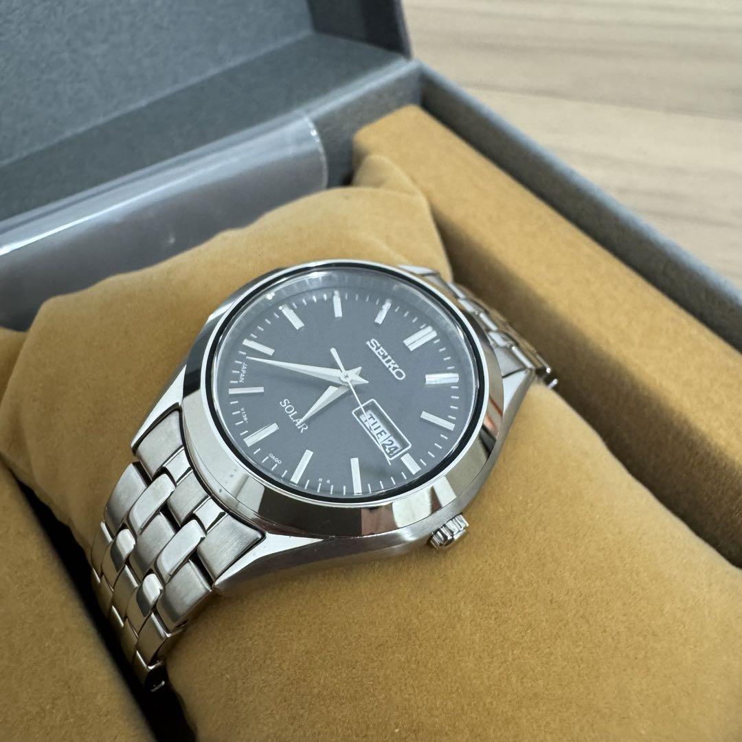 SEIKO ソーラー 腕時計 ブラック