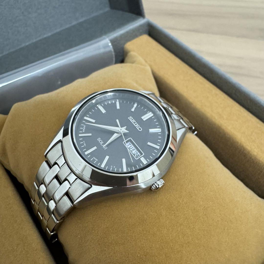 SEIKO ソーラー 腕時計 ブラック