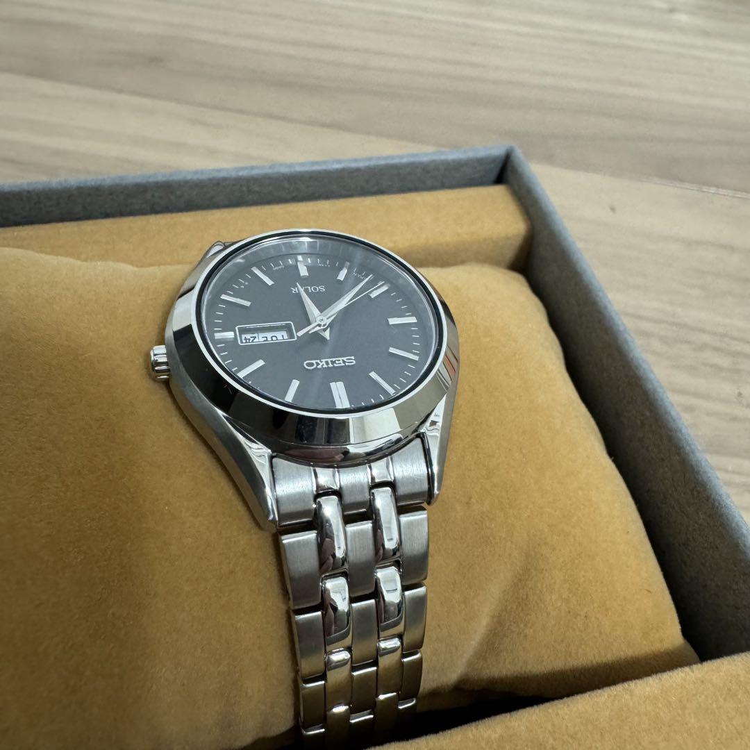 SEIKO ソーラー 腕時計 ブラック