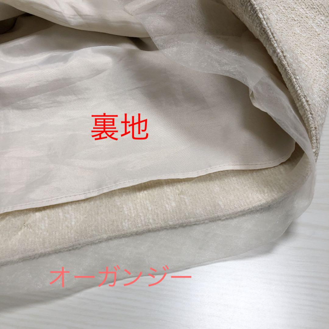 直売価格 アプワイザーリッシェ 膝丈スカート 日本製 ツィード リボン オーガンジー 春 直売価格 アプワイザーリッシェ 膝丈スカート 日本製 ツィード リボン オーガンジー 春