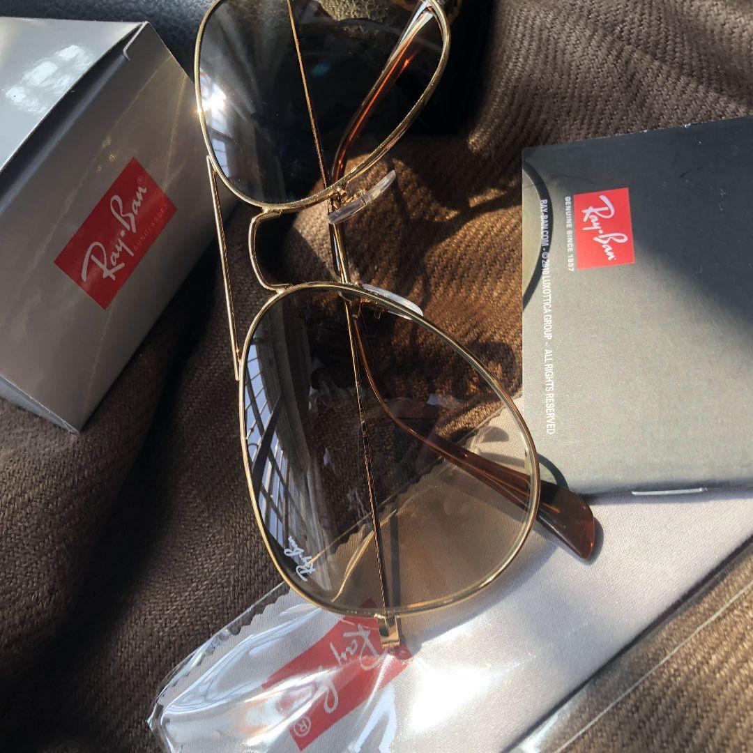 Ray-Ban PPH RB 3548 アビエーターサングラス ゴールド ALV