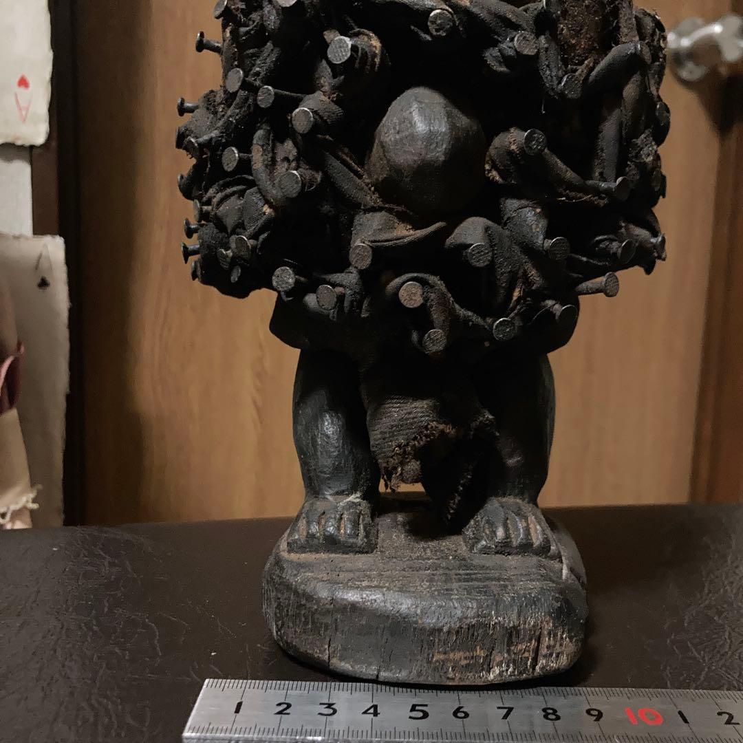 呪物　フェティッシュ　アフリカ　カメルーン　マンビラ族　土人形　置物　民芸品 呪物 フェティッシュ マンビラ族 アフリカ カメルーン 土人形