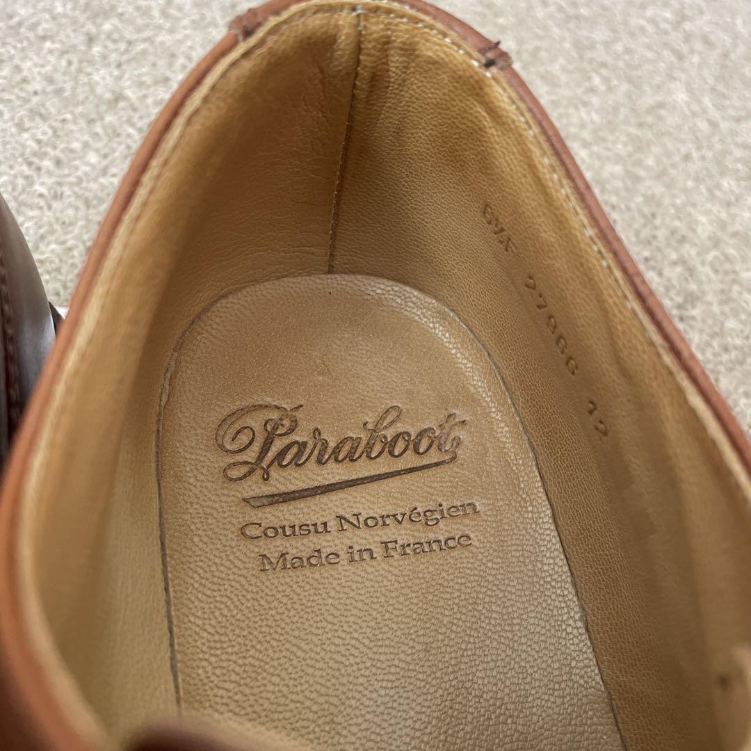 Paraboot CHAMBORD Uチップ ６.5　茶　箱付き