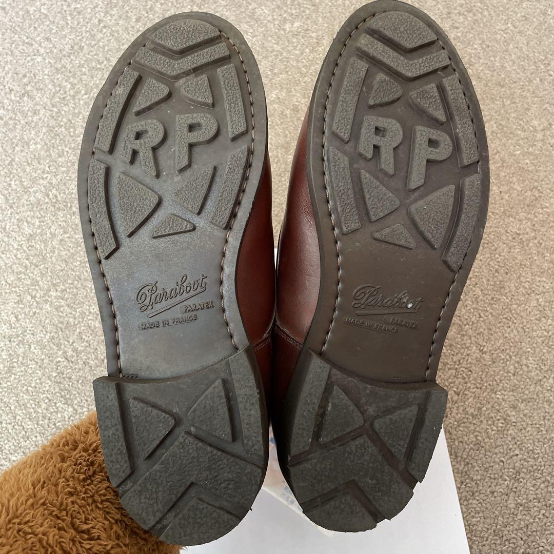 Paraboot CHAMBORD Uチップ ６.5　茶　箱付き