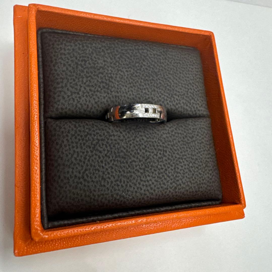HERMES K18WG ヘラクレス 指輪 ダイヤモンド 7号 47 - メルカリ