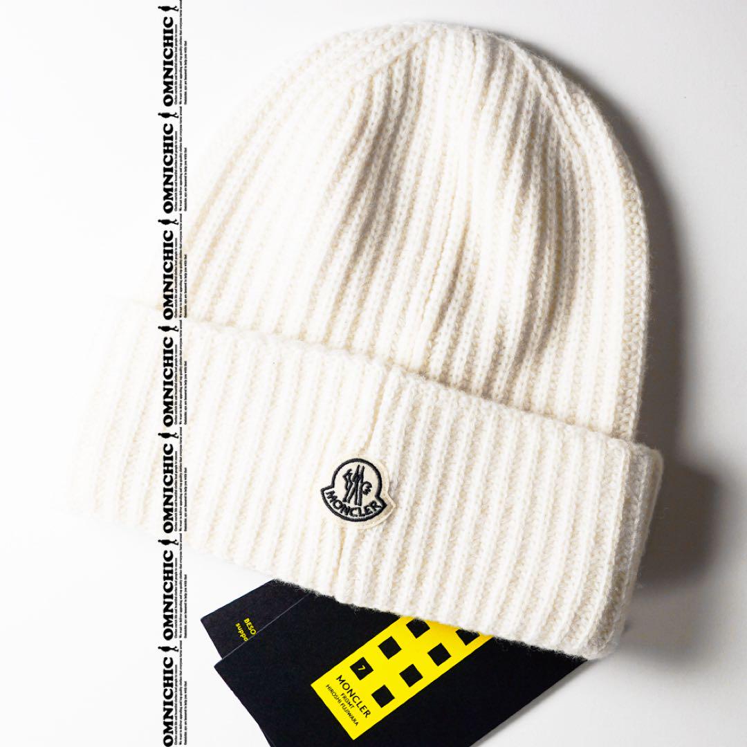◾️安心の国内正規MONCLER モンクレールフラグメントロゴリブニットキャップ