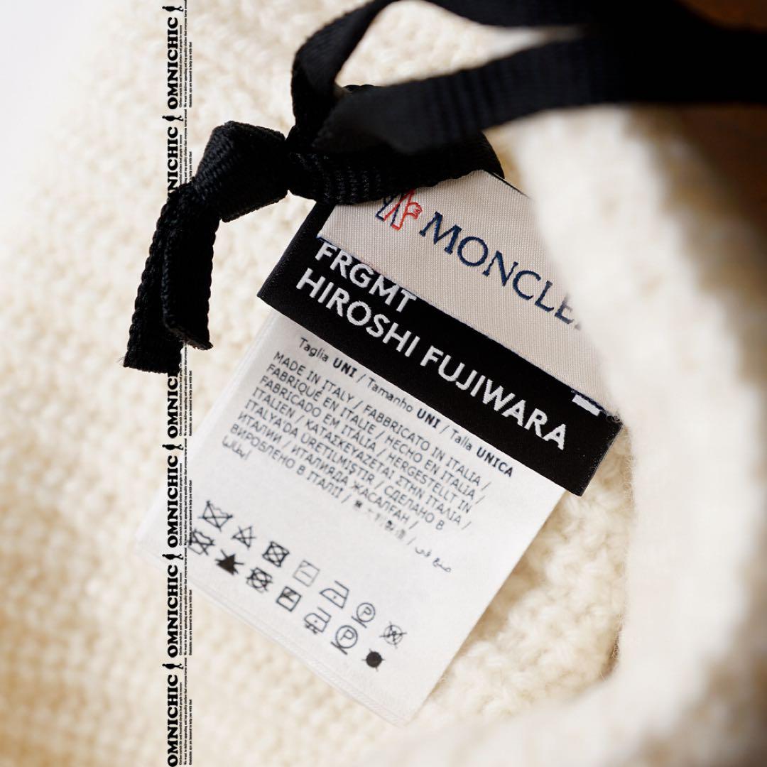 ◾️安心の国内正規MONCLER モンクレールフラグメントロゴリブニットキャップ