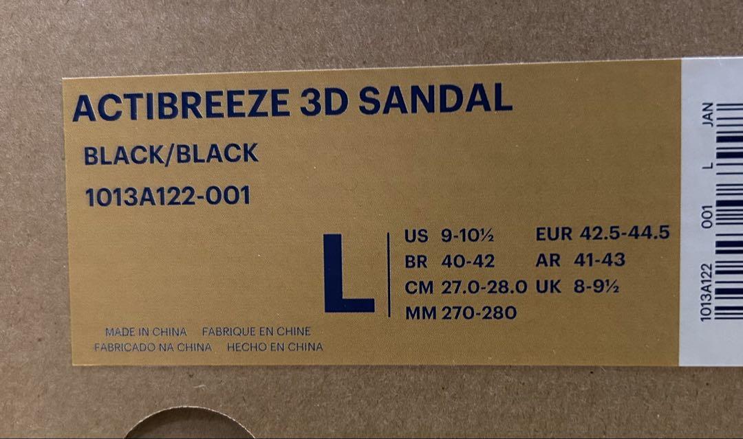 ASICS ACTIBREEZE 3D SANDAL ブラック L