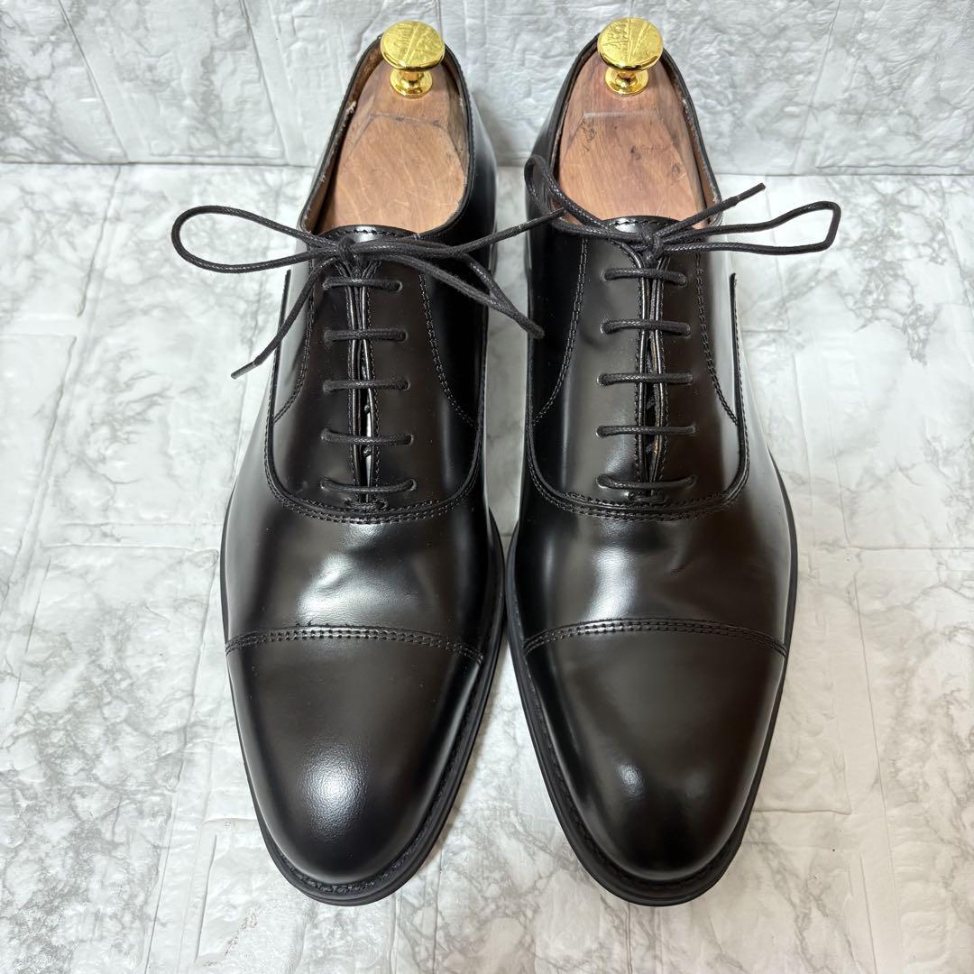 極美品】ジャンカルロモレリ ストレートチップ 革靴 黒 26.5-27㎝