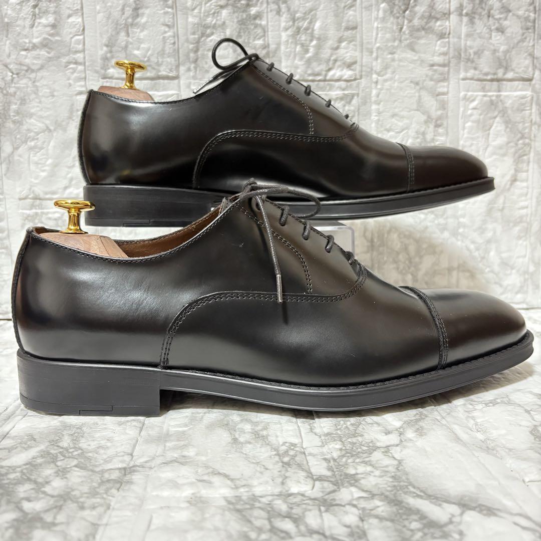 【極美品】ジャンカルロモレリ ストレートチップ 革靴 黒 26.5-27㎝