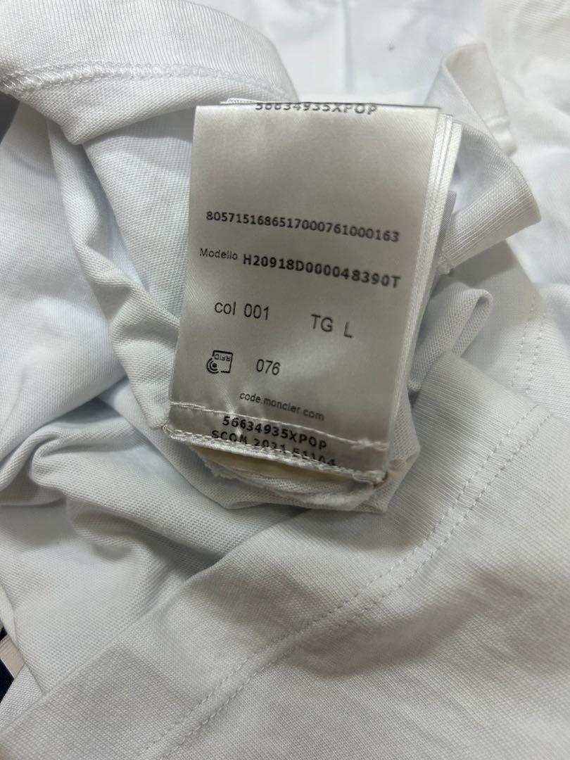 【極美品】【新作】MONCLER モンクレール刺繍半袖Tシャツ白L