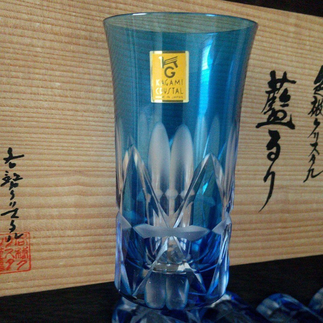 KAGAMI 色被せクリスタル グラス 5個セット tQmXc-m57049254187 CRYSTAL 切子 正規店格安