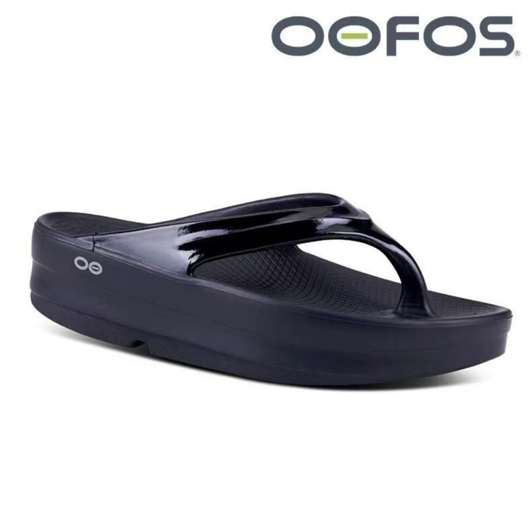 新品 oofos oomega ブラック 24cm 38 ウーフォス