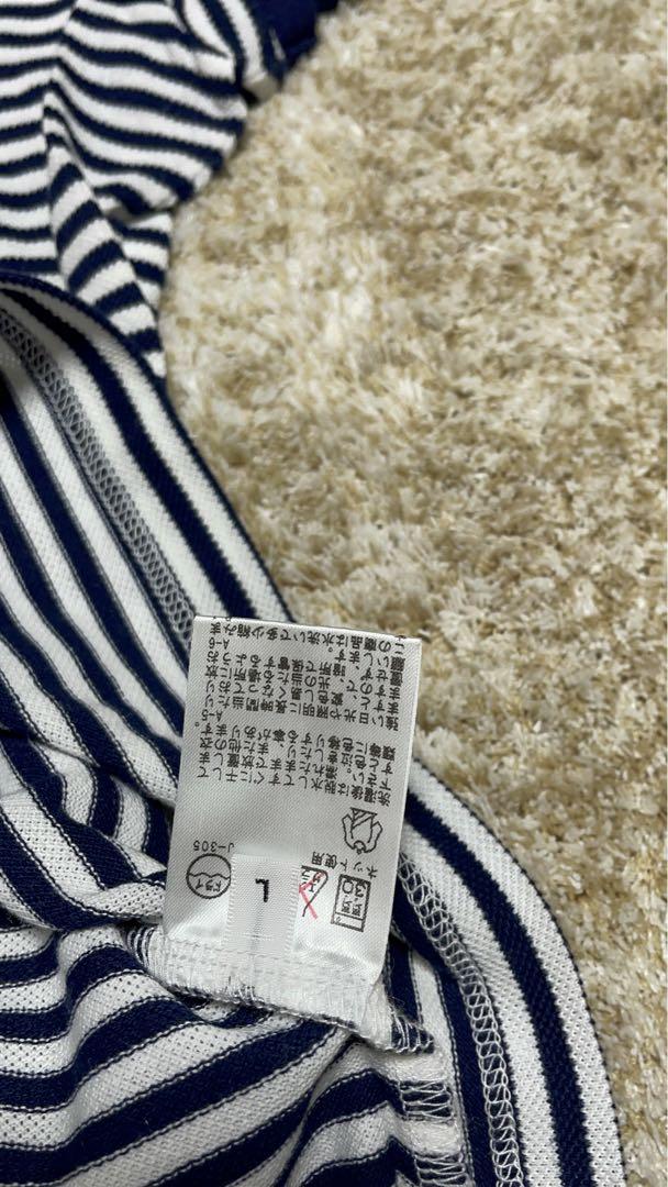 【新品】ジュン＆ロぺ(JUN & ROPE') 半袖　ポロシャツ　ストライプ