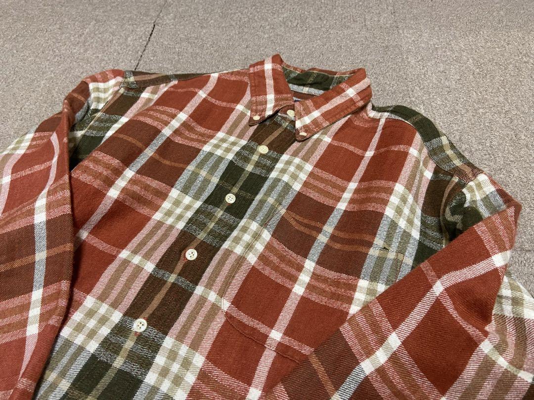 90s OLD GAP レーヨンリネン チェックシャツ