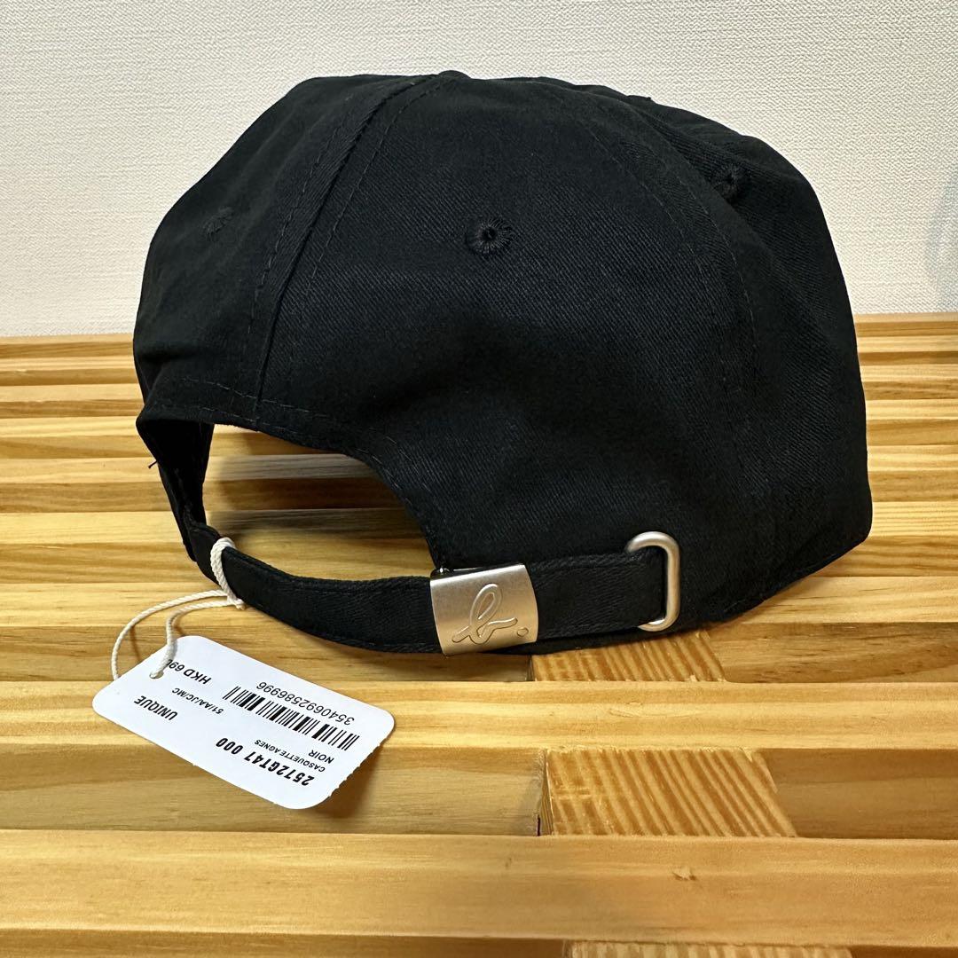 【新品】アニエスベー agnes b. キャップ 刺繍 ブラック 黒 サイドロゴ